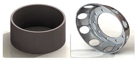 New type of tube steel wheel rim flow-spin forming