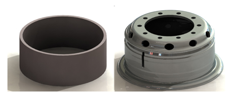 Custom-made single piece tube steel wheel manufacturing